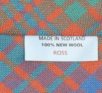 Ross Men's Multicoloured Tartan Slim Wool Tie Made in Scotland