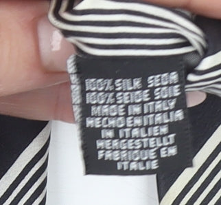 Charleston The Rocks Men's Black Striped Slim Silk Tie One Size