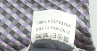 Wolsey Men's Grey Geometric Woven Slim Tie – One Size Polyester