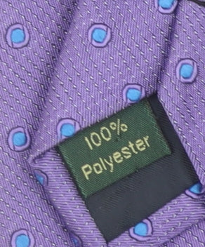 Lloyd Attree & Smith Men's Purple Polka Dot Pointed Tie - One Size Polyester