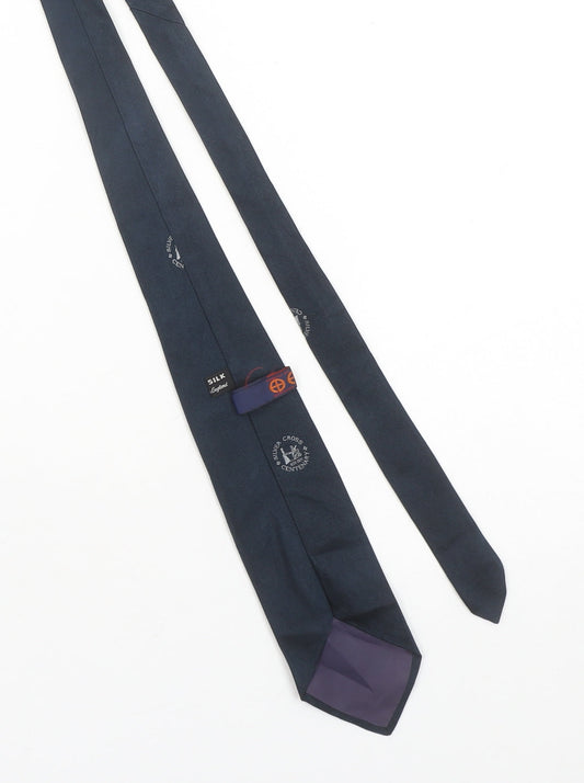 Marks of Distinction Men's Navy Silk Tie Made in England Classic Style