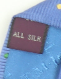 T.M. Lewin Men's Blue Polka Dot Silk Tie - Elegant Designer Style