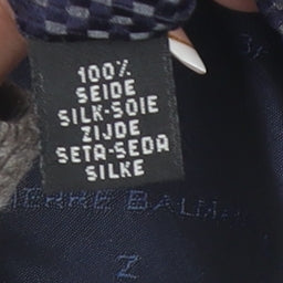 Pierre Balmain Men's Blue Geometric Silk Designer Tie