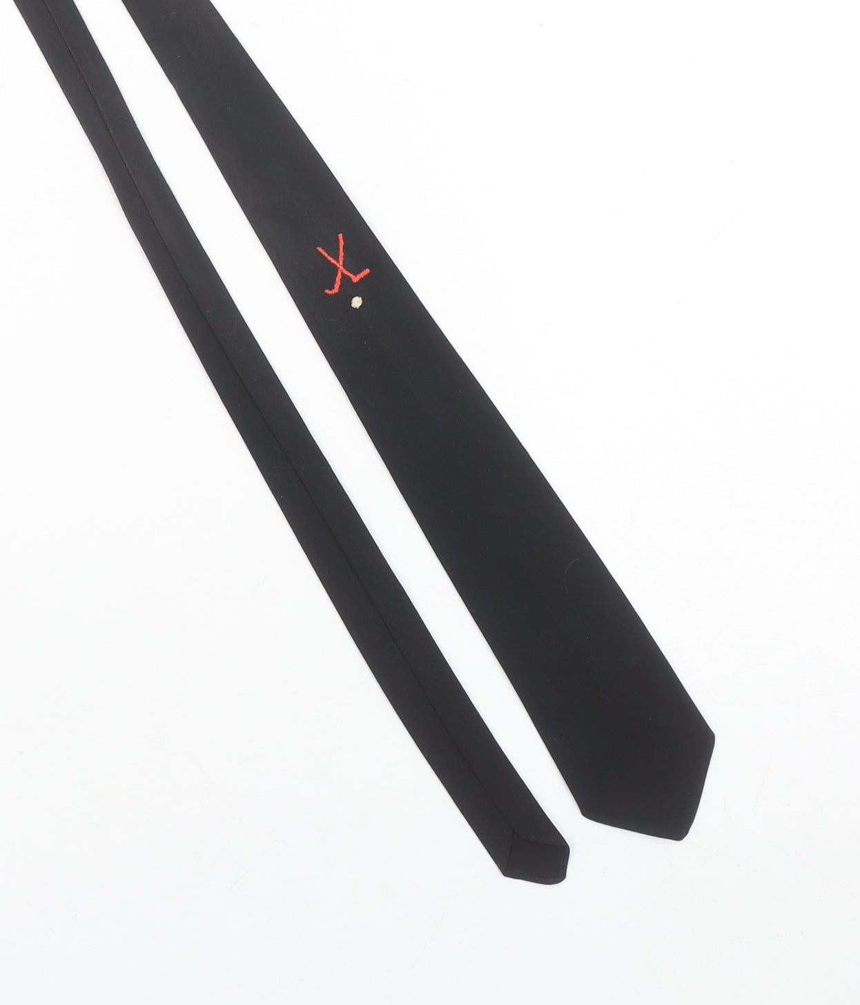 Roma Men's Black Slim Tie Elegant Italian Designer Style