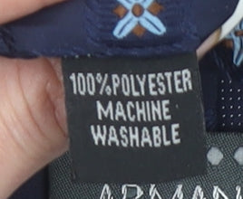 Armando Men's Blue Geometric Polyester Tie – Classic Patterned Style