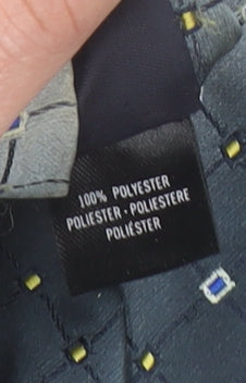 Canda Men's Grey Geometric Pattern Pointed Tie - One Size