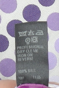 Marks and Spencer Men's Purple Polka Dot Silk Tie One Size