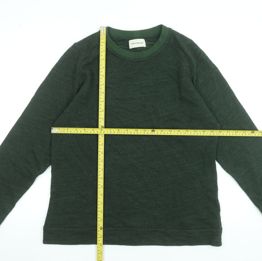 Oliver Spencer Women Green Cotton Viscose Crew Neck Jumper Size M