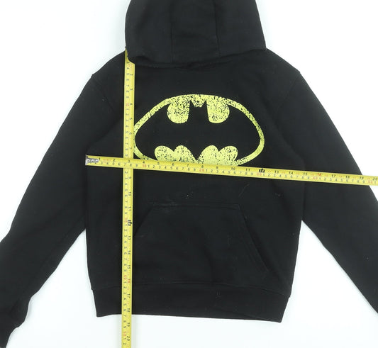 Boys UK Size 7-8 Years Batman Black Pullover Hoodie