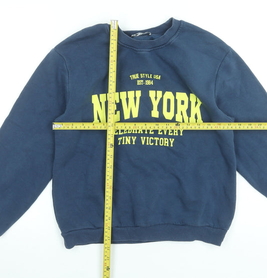 Womens UK Size S Zara Blue Pullover Sweatshirt
