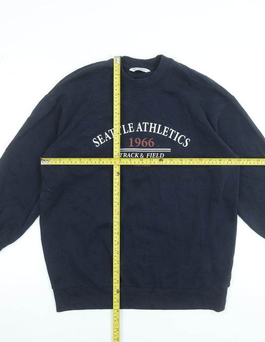 Womens UK Size XS Miss Selfridge Blue Pullover Sweatshirt