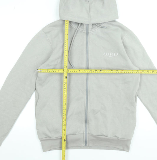 Mens UK Size M McKenzie Grey Full Zip Hoodie