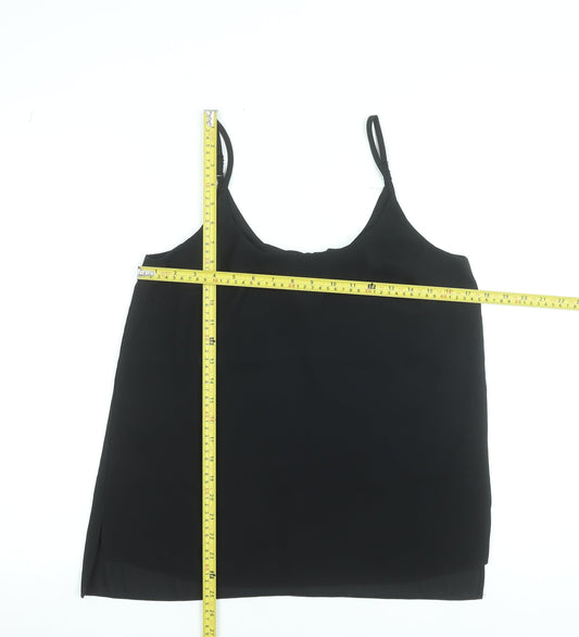 Womens UK Size 10 Dorothy Perkins Black Camisole Tank