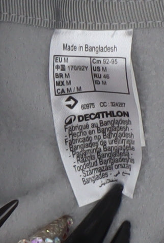 Decathlon Womens Grey Waterproof Hooded Rain Jacket Size M