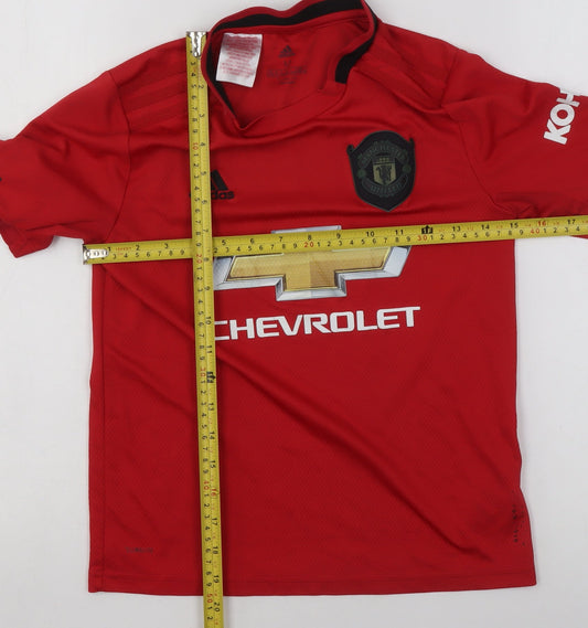 Boys UK Size M adidas Red Jersey T-Shirt