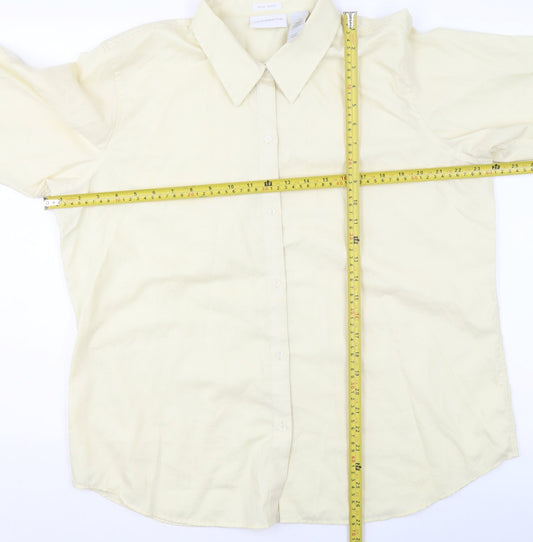 Mens UK Collar Size 16 Liz Claiborne Smart Beige Dress Shirt