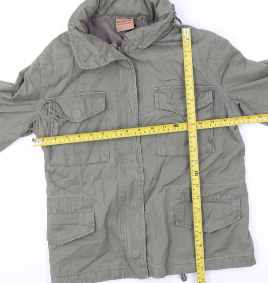 Boys UK Size S Republic Green Military Jacket