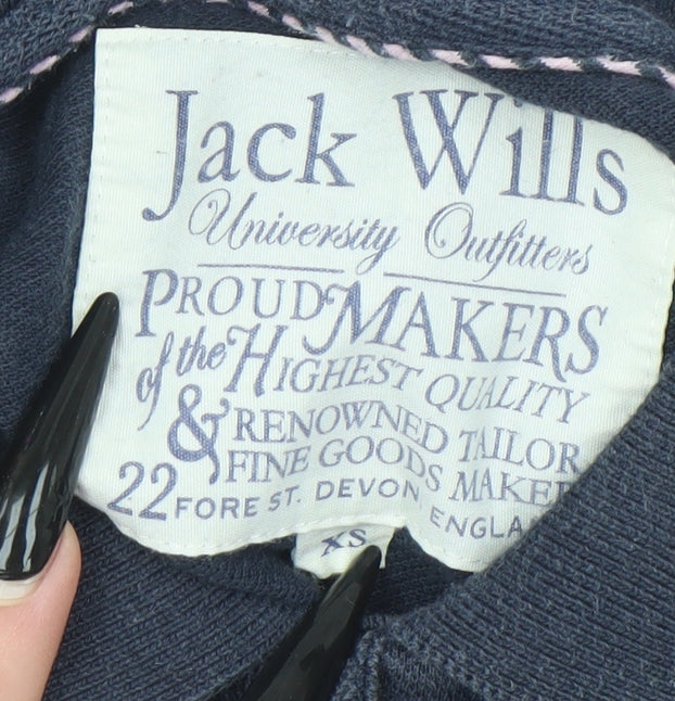 Womens UK Size XS Jack Wills Blue Classic Polo
