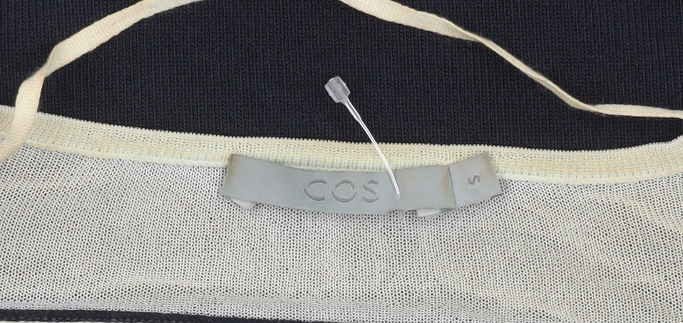 COS Womens Black Lightweight Crew Neck Long Sleeve Pullover Jumper Size S