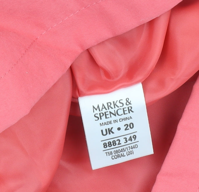 Womens UK Size 20 Marks and Spencer Pink Basic Jacket