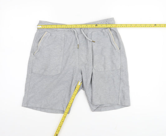 Next Men’s Grey Sweat Shorts M Casual Jersey Drawstring