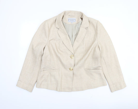 Womens UK Size 16 Debenhams Regular Beige Blazer