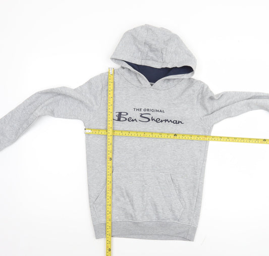 Boys UK Size 9-10 Years Ben Sherman Grey Pullover Hoodie