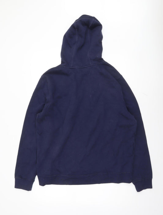 Mens UK Size L FILA Blue Pullover Hoodie