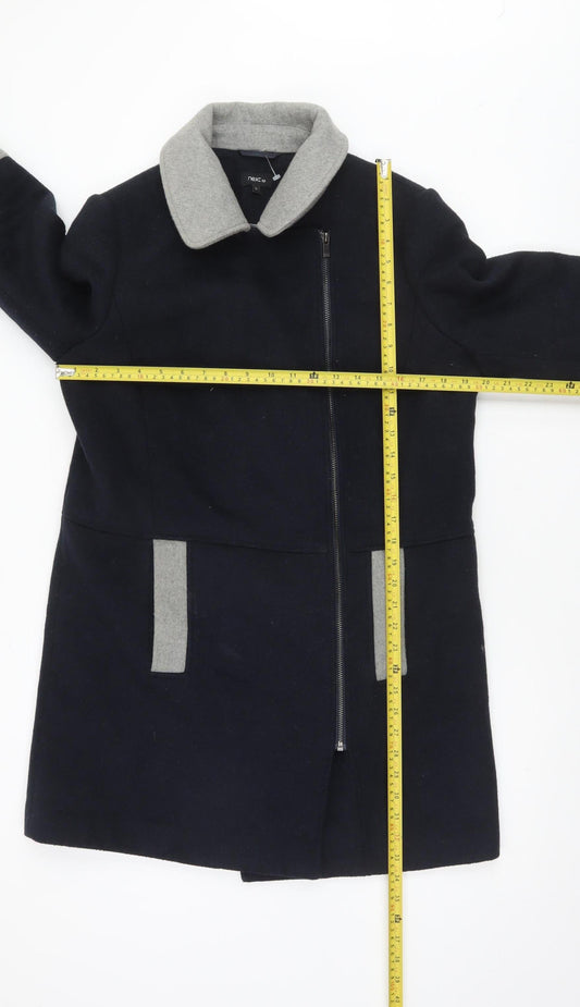 Womens UK Size 12 NEXT Blue Overcoat