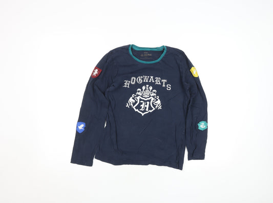 Boys UK Size 10-11 Years Marks and Spencer Blue Basic T-Shirt