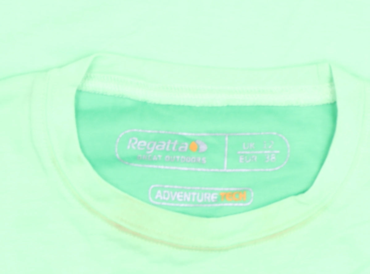 Womens UK Size 12 Regatta Green Basic T-Shirt