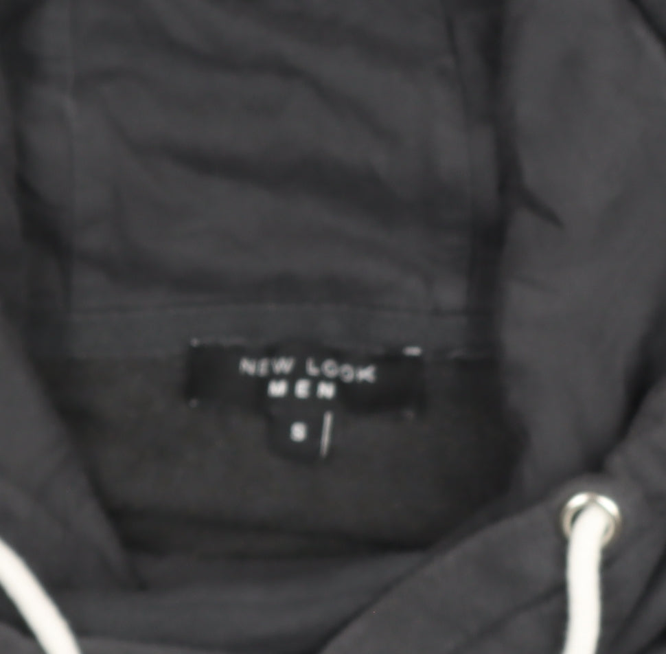 Mens UK Size S New Look Black Pullover Hoodie