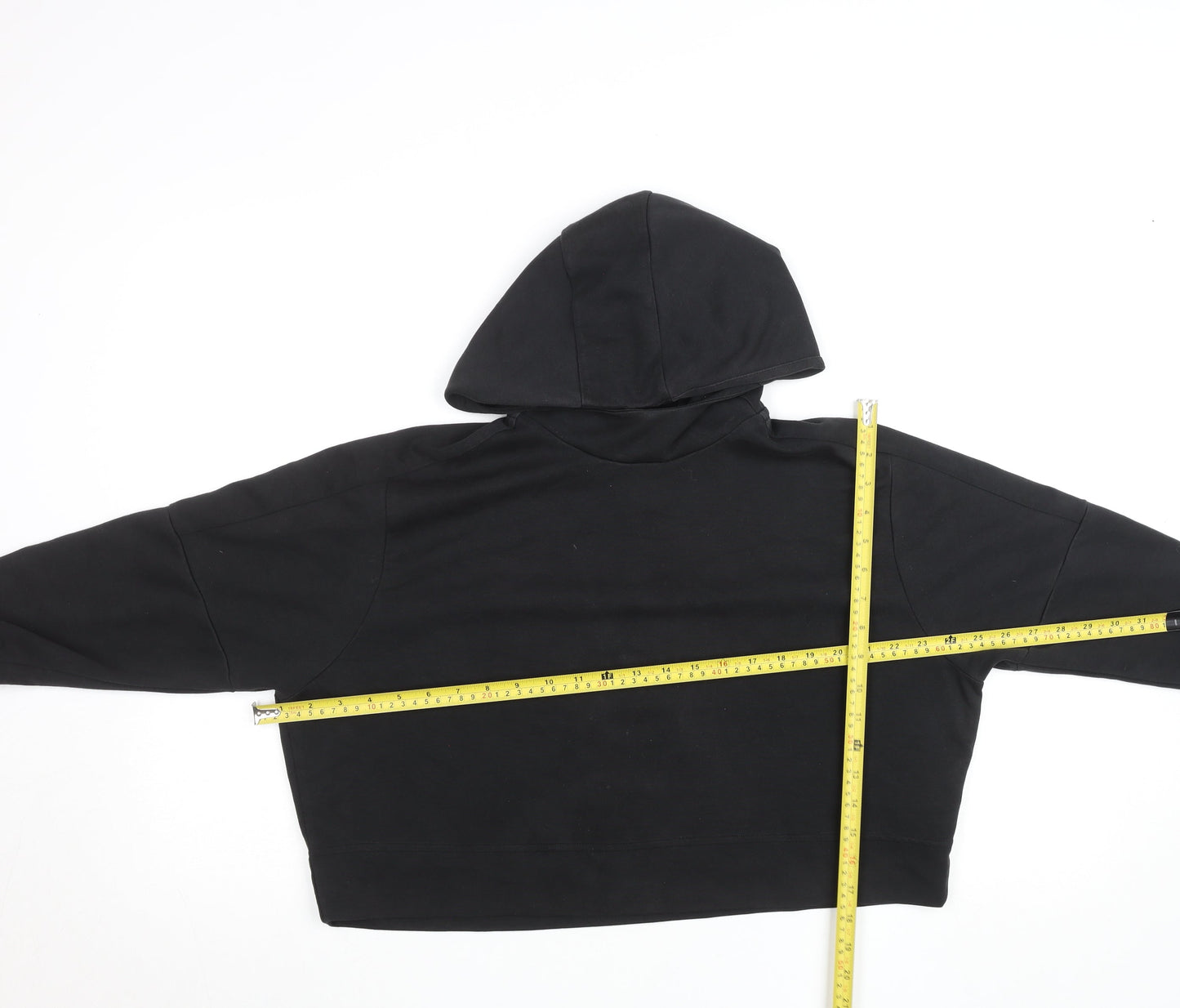 Adidas Womens Black Hoodie Size L Relaxed Fit Pullover Sweatshirt