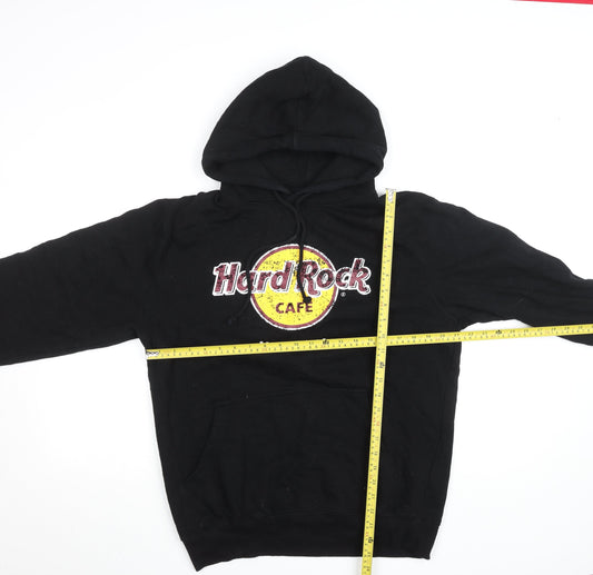 Mens UK Size L Hard Rock Black Pullover Hoodie