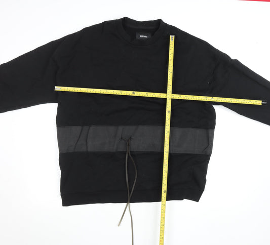 Berthold Men's Black Cotton Crew Neck Pullover Jumper L