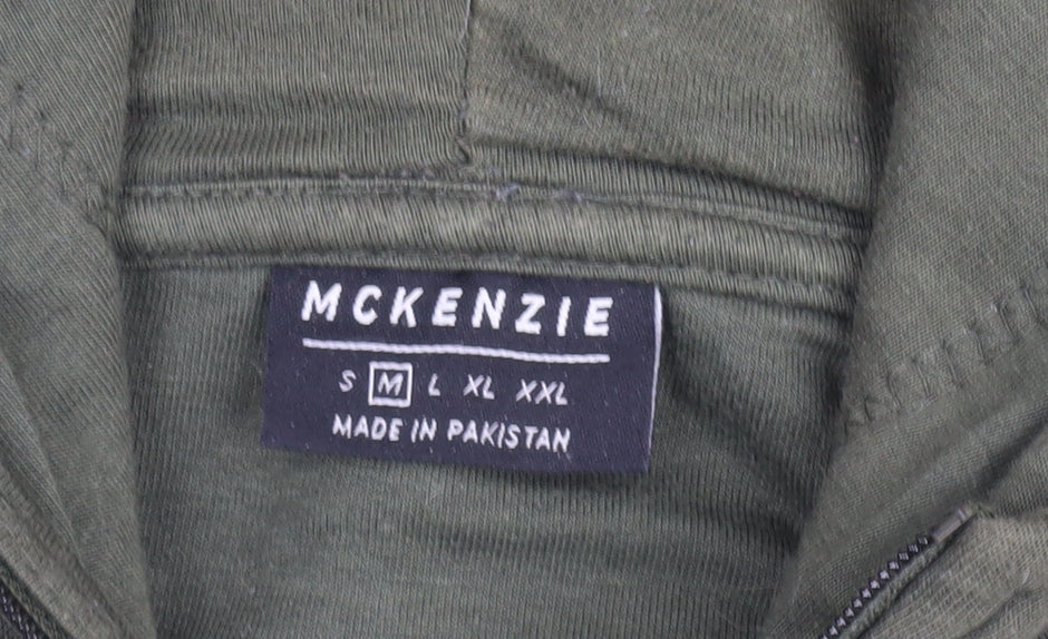 Mens UK Size M McKenzie Green Full Zip Hoodie
