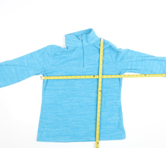 Mountain Warehouse Women Blue Fleece 1/4 Zip Active Jacket UK 12