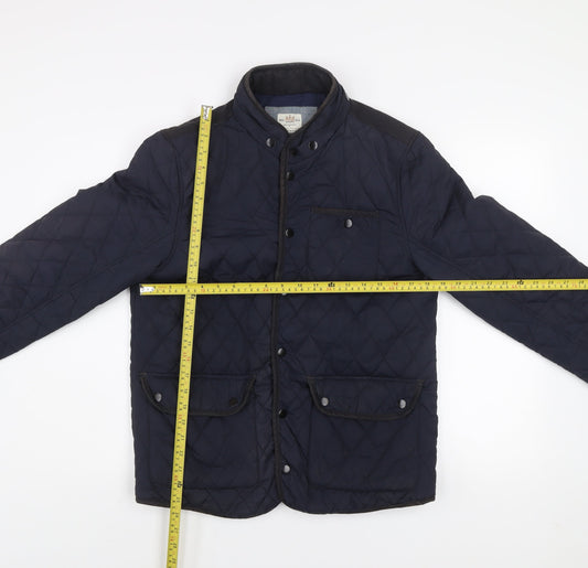 Mens UK Size M River Island Blue Quilted Coat