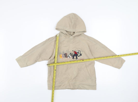 Boys UK Size 5 Years NEXT Beige Pullover Hoodie