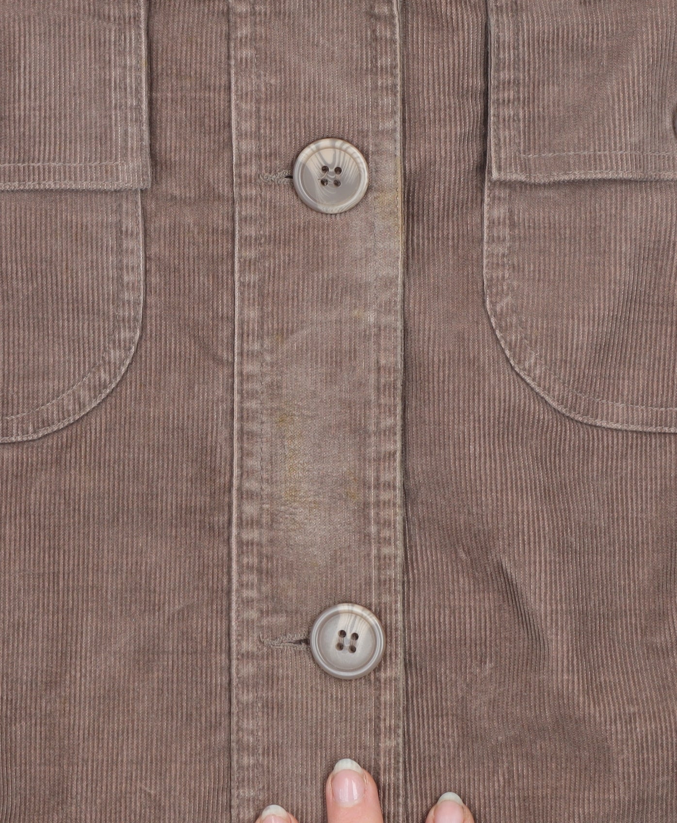 Ann Harvey Women Brown Corduroy Button Jacket Size 20