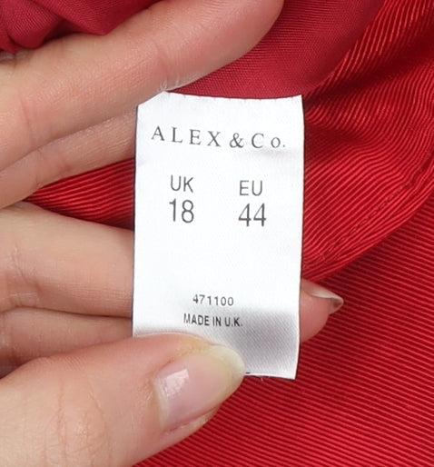 Womens UK Size 18 ALEX & CO. Red Formal
