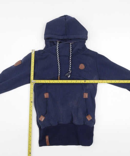 Girls UK Size 12 Years Squared & Cubed Blue Pullover Hoodie