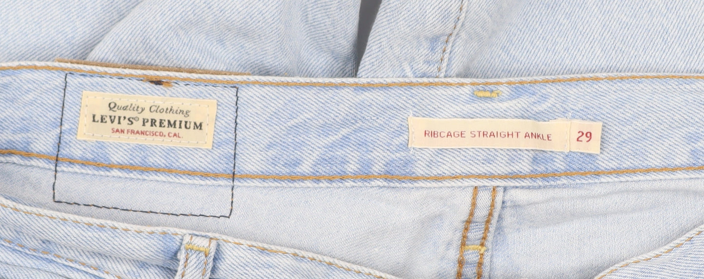 Levi's Premium Men's Light Blue Size 29 Ribcage Straight Ankle Jeans
