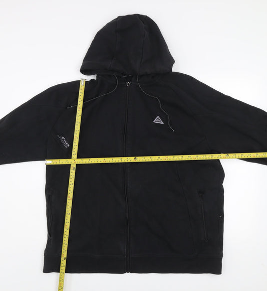 -9° Peak Men’s Black 2XL Hooded Full Zip Fleece Jacket