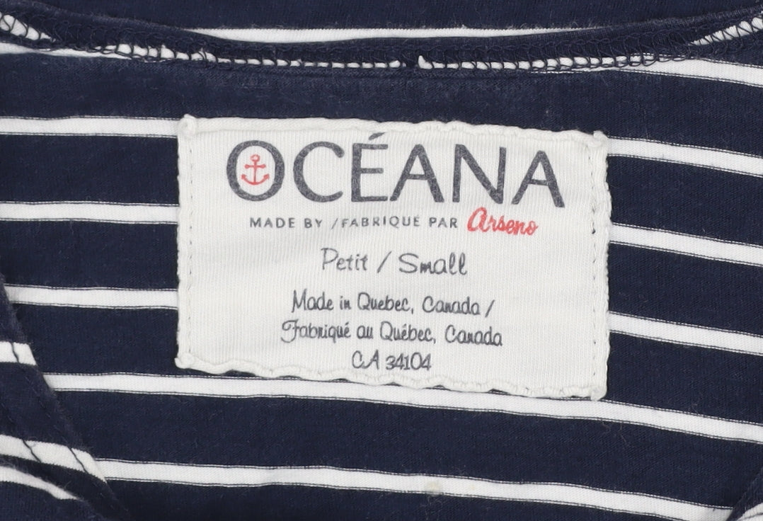 Womens UK Size S Oceana Blue Basic T-Shirt