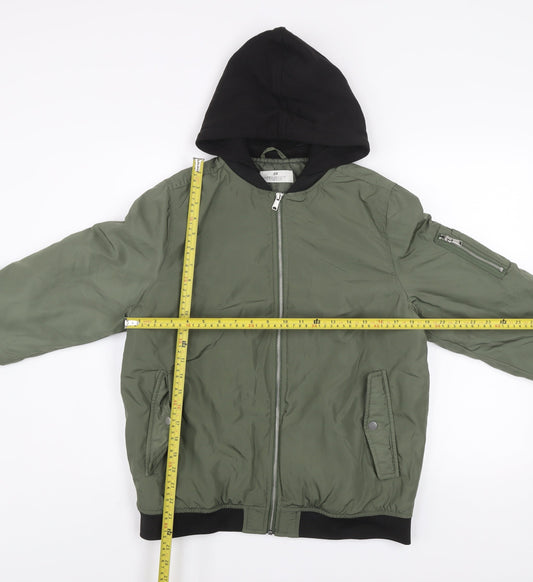Boys UK Size 14 Years H&M Green Bomber Jacket