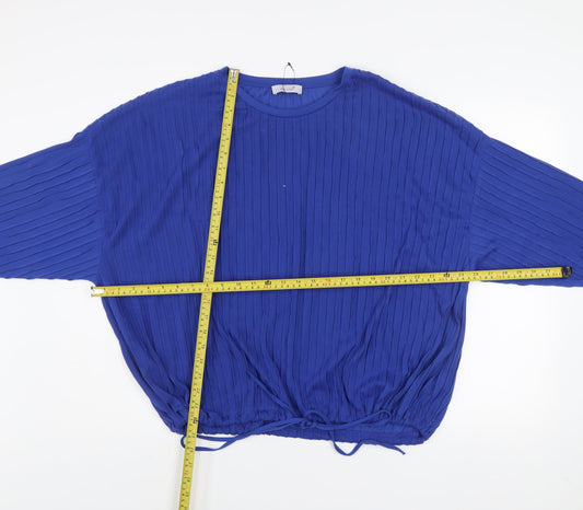 Womens UK Size 22 Marks and Spencer Blue Tunic Blouse