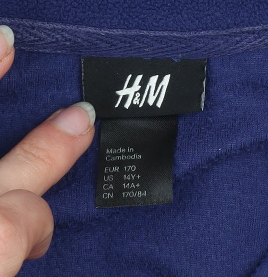 Girls UK Size 14 H&M Blue Basic Jacket