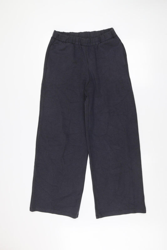 Womens UK Size S F&F Regular Fit Jogger Black Trousers