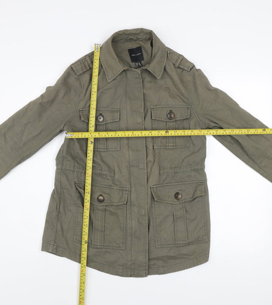 New Look Women's Green Cotton Military Jacket UK 10